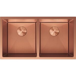 MEXEN Binox ocelový dřez 2-bowl 800 x 450 mm, měď HC 6421802000-65HC obraz