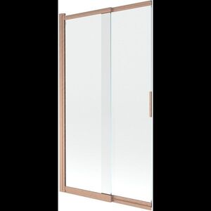 MEXEN Fox vanová zástěna 2-křídlová przesuwny 100 x 150, transparent, měď kartáčovaná 891-100-002-65-00 obraz