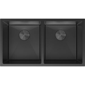 MEXEN Binox ocelový dřez 2-bowl 800 x 450 mm, černá 6421802000-70 obraz