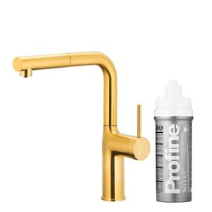 KFA Duero pure move pull-out bat. kuchyňská filtrující, broušené zlato + filtr profine silver s 6623-424-31 obraz