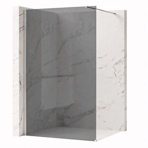 REA/S Sprchová zástěna Flexi Grey / Chrome 80 KPL-K99086 obraz
