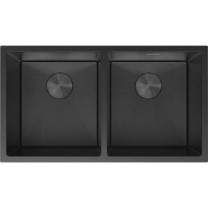 MEXEN Binox ocelový dřez 2-bowl 800 x 450 mm, černá HC 6421802000-70HC obraz