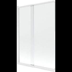 MEXEN Fox vanová zástěna 2-křídlová posuvná 120 x 150, transparent, bílá 891-120-002-20-00 obraz