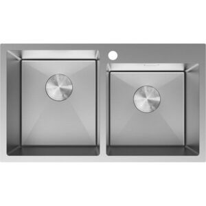MEXEN Xorin ocelový dřez 2-bowl 780 x 450 mm, nerez 6441782000-01 obraz
