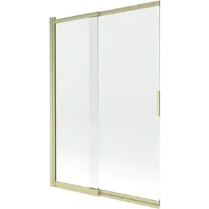 MEXEN Fox vanová zástěna 2-křídlová posuvná 120 x 150, transparent, zlatá kartáčovaná 891-120-002-55-00 obraz