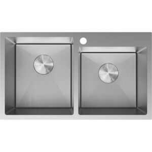 MEXEN Xorin ocelový dřez 2-bowl 780 x 450 mm, nerez H 6441782000-01HC obraz