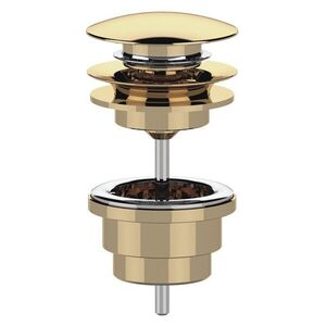 SAPHO Umyvadlová výpust 5/4“, click-clack, velká zátka, 10-65, zlato CV100217 obraz