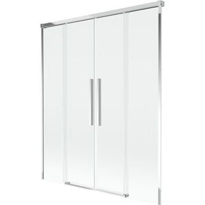 MEXEN/S Rox vanová zástěna 2-křídlová posuvná 150 x 150, transparent, chrom 8C9-150-002-01-00 obraz