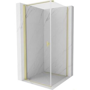 MEXEN/S Mist-B sprchový kout dveře křídlové 80 x 80, transparent, zlato kartáčovaná 8A2T-080-080-55-00 obraz