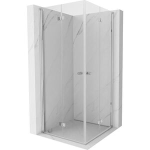 MEXEN/S Mist-F Duo sprchový kout skládací dveře 80 x 80, transparent, chrom 8A6-080L-080P-01-00 obraz