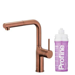KFA Duero pure move pull-out bat. kuchyňská filtrující, broušené růžové zlato + filtr profine lilac 6623-425-34 obraz