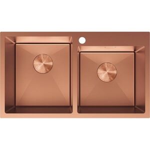MEXEN Xorin ocelový dřez 2-bowl 780 x 450 mm, měď 6441782000-65 obraz