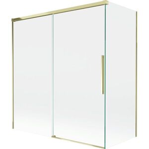 MEXEN/S Rox vanová zástěna 2-křídlová posuvná 150 + 70 x 150, transparent, zlatá 8C9-150-070-50-00 obraz
