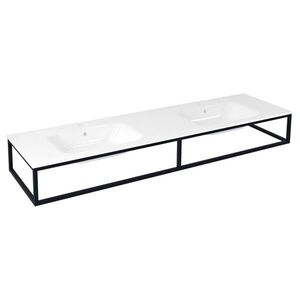 SAPHO SKA konzole pod umyvadlo/desku 180x22x51cm, černá mat SKA880 obraz