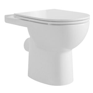 AQUALINE TAVON WC kombi mísa, Rimless, 61x35, 5 cm, zadní odpad, bílá PB106-111 obraz