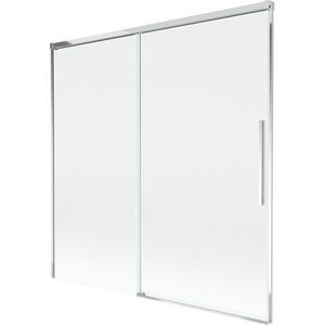 MEXEN/S Rox vanová zástěna 2-křídlová posuvná 160 x 150, transparent, chrom 8C9-160-001-01-00 obraz