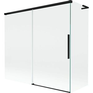 MEXEN/S Rox L vanová zástěna 2-křídlová posuvná 170 + 75 x 150, transparent, černá 8C9L-170-075-70-00 obraz
