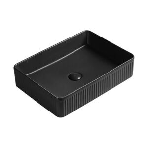 MEXEN Grovo umyvadlo na desku reliéf 50 x 34, černá mat 22305085 obraz