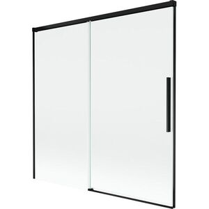 MEXEN/S Rox vanová zástěna 2-křídlová posuvná 160 x 150, transparent, černá 8C9-160-001-70-00 obraz