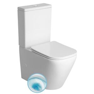 SAPHO IMALA WC kombi, Vortex Rimless, spodní/zadní odpad, bílá PC107V obraz