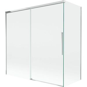 MEXEN/S Rox vanová zástěna 2-křídlová posuvná 160 + 70 x 150, transparent, bílá 8C9-160-070-20-00 obraz