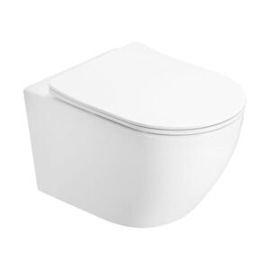 MEXEN Lena Závěsná WC mísa Rimless Tornado včetně sedátka s slow slim, duroplast, bílá lesk 3022L4000T obraz