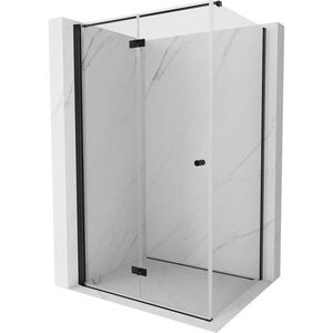 MEXEN/S Mist-F sprchový kout skládací dveře levá 80 x 90, transparent, černá 8A6T-080-090-70-00-L obraz
