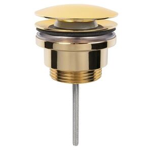 SAPHO Umyvadlová výpust 5/4“, click-clack, velká zátka, 5-65, zlato CV1110G obraz