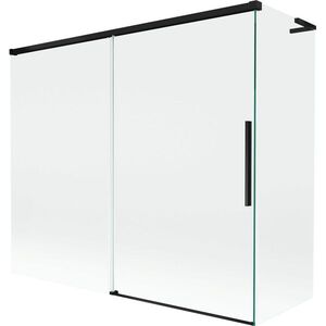 MEXEN/S Rox L vanová zástěna 2-křídlová posuvná 180 + 90 x 150, transparent, černá 8C9L-180-090-70-00 obraz