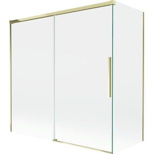 MEXEN/S Rox vanová zástěna 2-křídlová posuvná 160 + 75 x 150, transparent, zlatá 8C9-160-075-50-00 obraz