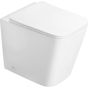 MEXEN Cube mísa wc stojící Rimless včetně sedátka s slow slim, duroplast, bílá lesk 32924000 obraz