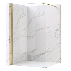 REA/S Sprchová zástěna Flexi Transparent / Gold 70 KPL-K99568 obraz