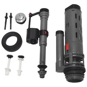 AQUALINE Splachovací souprava s DUAL tlačítkem 49 spodní napouštění 1/2", chrom NDPB105WR-1 obraz