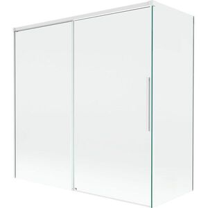 MEXEN/S Rox vanová zástěna 2-křídlová posuvná 160 + 80 x 150, transparent, bílá 8C9-160-080-20-00 obraz