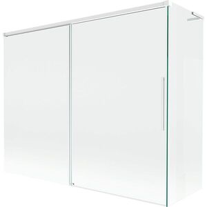 MEXEN/S Rox L vanová zástěna 2-křídlová posuvná 190 + 90 x 150, transparent, bílá 8C9L-190-090-20-00 obraz