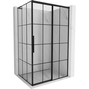 MEXEN/S Rox L sprchový kout posuvný pravá 105 x 90, černá kratka , černá 8C2L-105-090-70-77-P obraz