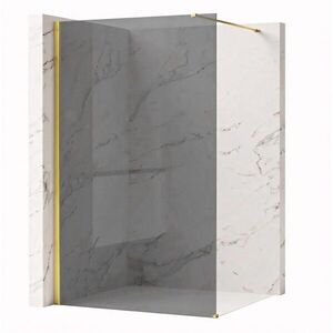 REA/S Sprchová zástěna Flexi Grey / Gold 140 KPL-K99780 obraz