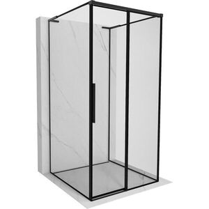 MEXEN/S Rox-3S L sprchový kout 3 stěnný , posuvný pravá 90 x 90, černá okraj, černá 8C2L-090-090-70-70-3S-P obraz