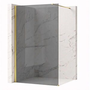 REA/S Sprchová zástěna Flexi Grey / Gold 80 KPL-K99786 obraz