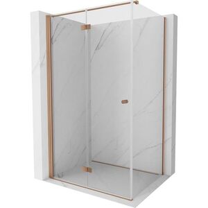 MEXEN/S Mist-F sprchový kout skládací dveře levá 120 x 80, transparent, měď kartáčovaná 8A6T-120-080-65-00-L obraz