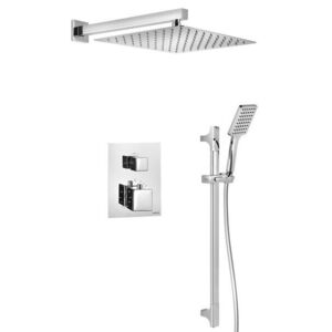 SAPHO Podomítkový sprchový set s termostatickou baterií, box, 2 výstupy, chrom 1102-32-21 obraz