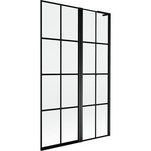 MEXEN/S Mist L vanová zástěna 2-křídlová pravá 110 x 150, černá kratka, černá 8A9L-110-011-70-77-P obraz