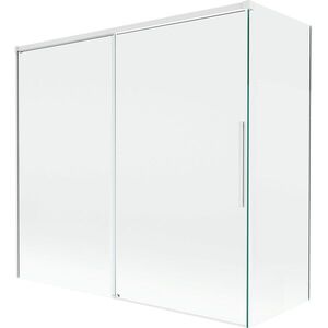 MEXEN/S Rox vanová zástěna 2-křídlová posuvná 170 + 70 x 150, transparent, bílá 8C9-170-070-20-00 obraz
