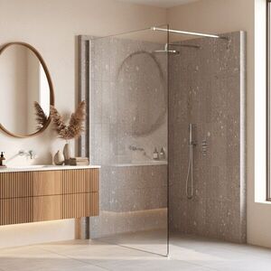 REA/S Sprchová zástěna Flexi Transparent / Chrome 120 KPL-K99060 obraz
