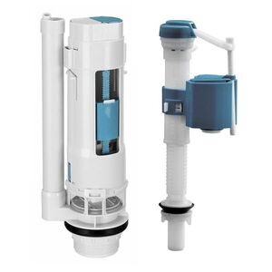 AQUALINE Splachovací souprava s DUAL tlačítkem 49, spodní napouštění 1/2", chrom NDPC108-1 obraz
