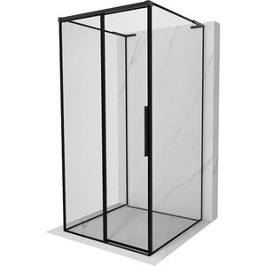 MEXEN/S Rox-3S L sprchový kout 3 stěnný , posuvný levá 95 x 95, černá okraj, černá 8C2L-095-095-70-70-3S-L obraz