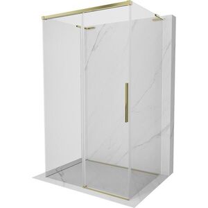 MEXEN/S Rox-3S L sprchový kout 3 stěnný , posuvný 115 x 100, transparent, zlato 8C2L-115-100-50-00-3S obraz