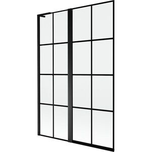MEXEN/S Mist L vanová zástěna 2-křídlová levá 120 x 150, černá kratka, černá 8A9L-120-011-70-77-L obraz