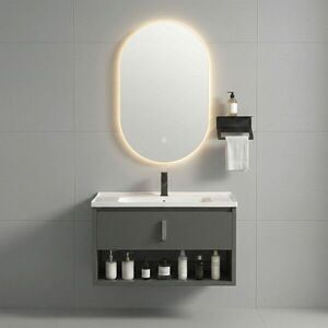 REA Sada koupelnového nábytku s umyvadlem Toledo 60cm Grey REA-M0017 obraz