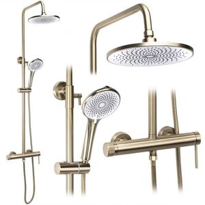 REA Sprchový set Foss Clif Brush Gold REA-P3913 obraz
